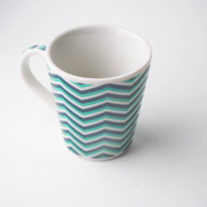 Jogo 2 Canecas Tulipa Geométricas Verde e Cinza Moderno