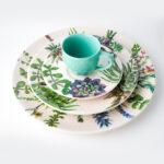 Aparelho Jantar Oxford 28 Pçs Azul Floral e Sousplat